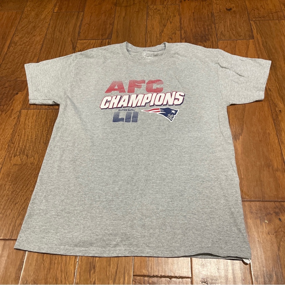 New England Patriots AFC Champions Shirt Super Bowl LII 2017 LARGE Pro Line NFL